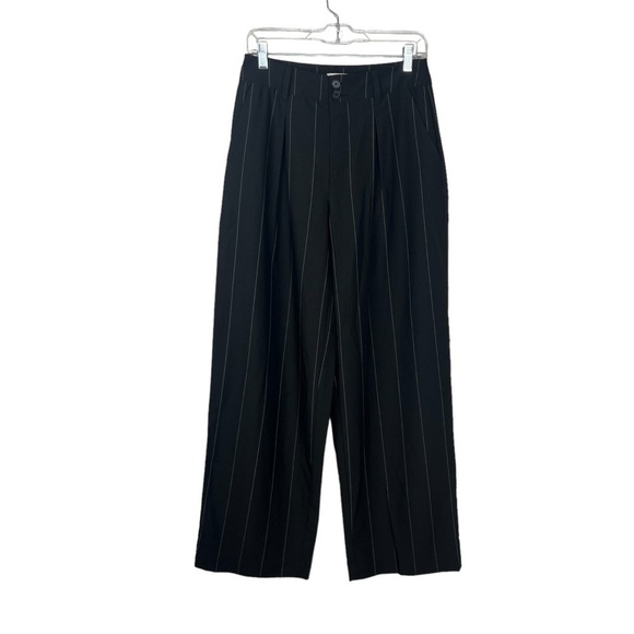 Nili Lotan Target Wide Leg Pinstripe Pants - Picture 1 of 5